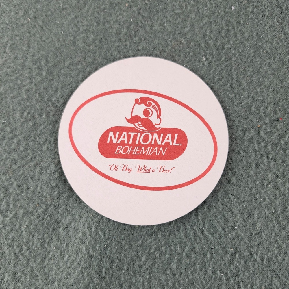 Vintage National Bohemian Beer Coaster - Mr. Boh